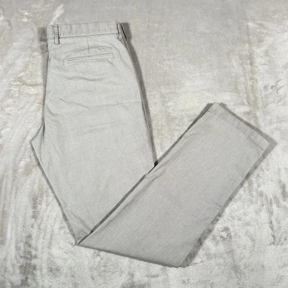 J. Crew Oxford Tech Pants Mens 33x34 Gray 770 Straight Performance Golf Chino